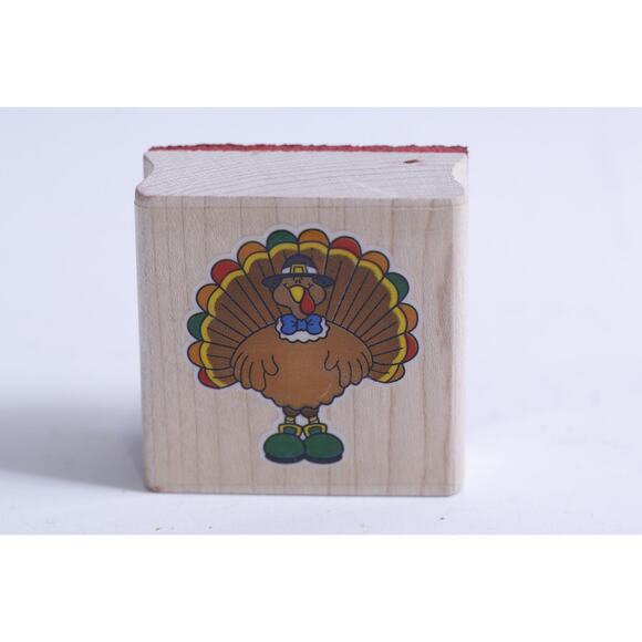 Thanksgiving, Turkey Pilgrim, Message Stamp, Autumn, Fall, Bird - Picture 1 of 3